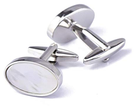 S&W SHLAX&WING Pärlemor Man Manschettknappar Gift Man Manschettknappar Ovala
