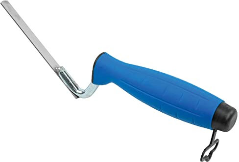 Toolty Truelle pointeur en acier inoxydable, outil à main avec poignée en caoutchouc - 10 mm - maçon à faire soi-même - TLTY-0308