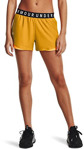 Under Armour Womens Play Up 3.0 ShortsDISC, Cruise Gold (588)/Retro Pink, X-Large