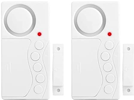 Alarma de puerta para congelador, 2 unidades de alarma de seguridad para el congelador, 3/15/30/60 segundos, retardo ajustable, sensor de apertura de puerta, alarma de refrigerador, según 108 dB ​