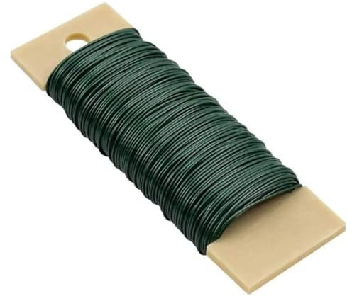 Blumendraht Dunkelgrüner 40 m Blumendraht, Rankendraht, Bindedraht, rustikaler Draht, Wickeldraht for Blumensträuße, for Selbermachen/Nylon-Blumenzubehör Gartendraht (Color : Single)