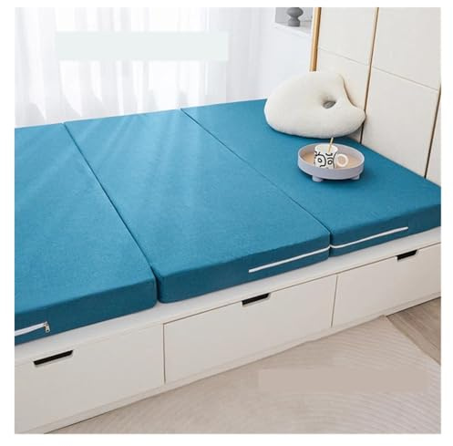 Colchones El tatami doméstico, la estera de esponja plegable está separada por la estera for dormir de un solo piso for estudiantes del dormitorio para Invitados(Colour-3(Thick 8cm),90x200cm)