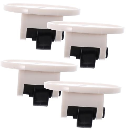 Alipis 4pcs Self Adhesive Small Caster Wheels Non Swivel Mini Sticky Pulley Wheels for Storage Boxes and Trash Bins, Sturdy Stick on Casters for Home Organization