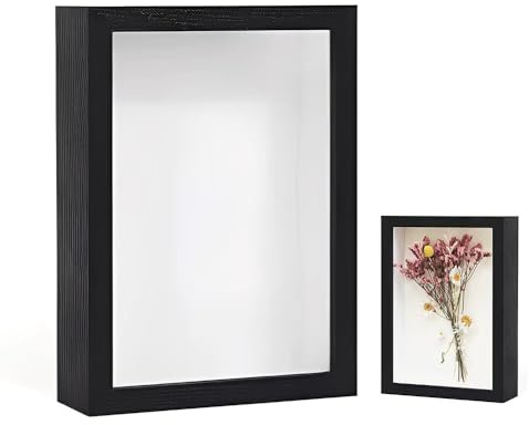 YZROHYI Cornice 3D Profonda per Oggetti 20.3 X 25.4 X 3 CM,Cornice Spessa per Fiori Secchi,Shadow Box Frame,Cornici Contenitore per Bouquet Riempibile,Cornice Scatola Ombra per Souvenir per Regalo