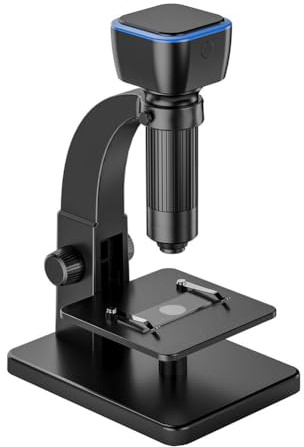 Opatiny Digital Microscope 2000X Magnification with 5.0MP Sensor, Dual LED Light Source for PCB IC Textile Inspection, Built-in 1800mAh Battery