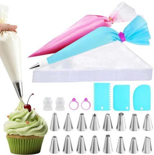 Sacchetti per glassa, tubazioni anti scoppio, elegante kit per pasticceria, comodo accessorio portatile, fornitura quotidiana funzionale, 300 g per panetteria, dessert, principianti, cucina domestica