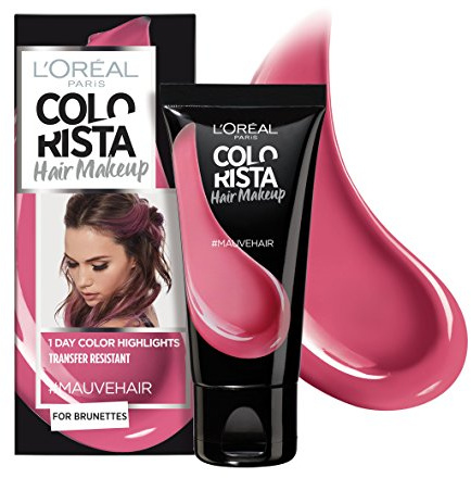Colorista Hair Makeup Temporary Brunette Hair Colour, Mauve Purple