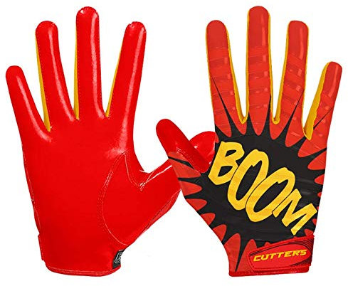 Cutters Gants de Football américain S252 Edition Limitée Boom Rouge pour Enfant