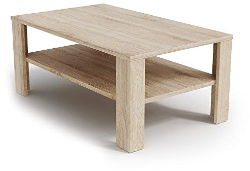 Vicco Tavolino da salotto, Sonoma, 100 x 60 cm, con vano aperto per la conservazione di riviste