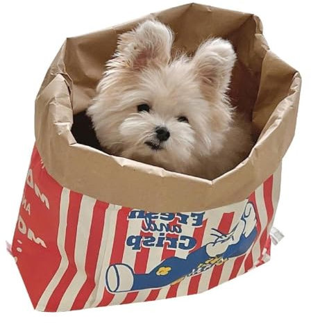 Faltbarer Hundetunnel PopcornBag Zelt Spielzeug Katze Versteck Spielzelt Interaktive Katze Papiertüte Unterhaltung Spielzeug Haustier Versorgung Faltbare Haustier Paperbag Nest