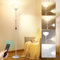 OUTON Stehlampe Wohnzimmer mit Leselampe, Deckenfluter LED Dimmbar, 4 Farbtemperaturen, 1H Timer, mit Fernbedienung und 9W Glühbirnen, für Wohnzimmer Büro Schlafzimmer, Silber Grau
