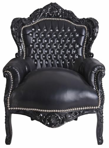 Poltrona XXL barocco nero cat588c98 Palazzo Exclusive