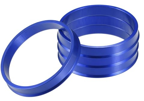 A ABSOPRO anellos centrici per cerchi auto OD 72.6mm a ID 67.1mm anellos centrici per cerchi in lega di alluminio blu (Set di 4)