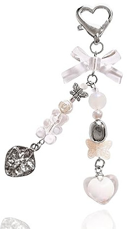 NATOSU Y2K Ästhetische Erdbeere Schmetterling Zubehör Bär Gitarre Schlüsselanhänger Niedlicher Schlüsselanhänger für Mädchen Frauen Taschenanhänger Anhänger