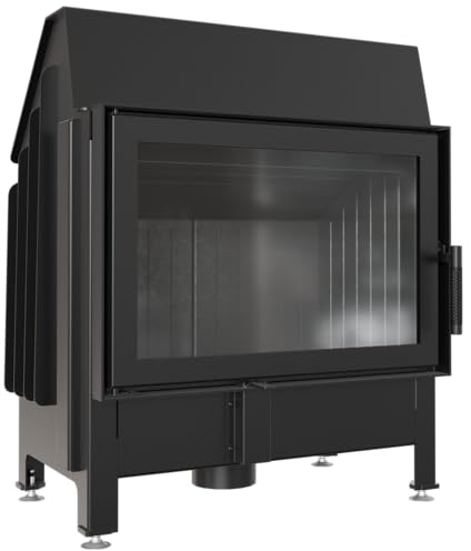 KRATKI Kamineinsatz ZIBI 11 kW Kaminkassette - Holzkamin - 2.BImSchV 15a B-Vg - Lufteinlass 125mm - Schwarzfarbe Kaminverkleidung - Schliessen des Kamins - Hersteller KRATKI
