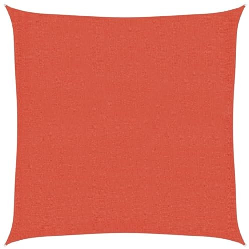 vidaXL Sonnensegel, UV Schutz Sonnenschutz für Terrasse Balkon Garten, Windschutz Wetterschutz Quadratisch, Sonnendach, 160g/m² Terrakottarot 2,5x2,5m HDPE