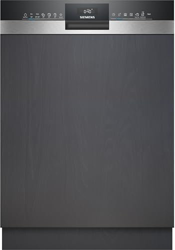 Siemens SN53ES22CE, iQ300, Smarter Geschirrspüler Teilintegriert 60 cm, Made in Germany, Besteckschublade, varioSpeed Plus, flex Körbe, Programm-Assistent, intensiveZone, aquaStop, Gebürsteter Stahl