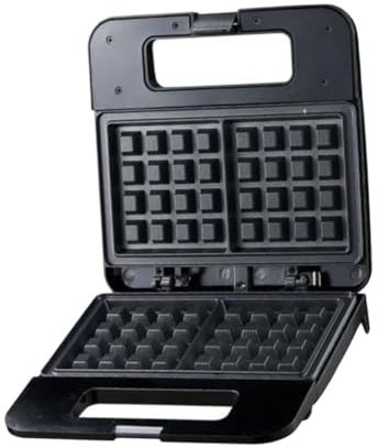 PRETYZOOM Sandwichmaker Waffel Mit Antihaftbeschichtung Indikatoren Rutschfester Unterseite Automatischer Temperaturregelung Beidseitige Beheizung Für Einfachen Braten