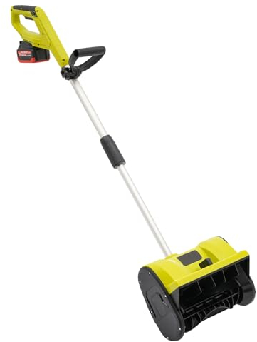 Akku Schneefräse 1200W, 2200r/min Batteriebetriebene Schneewerfer mit 4.0Ah Lithium-Akku, Räumbreite 32cm, Schneefräse