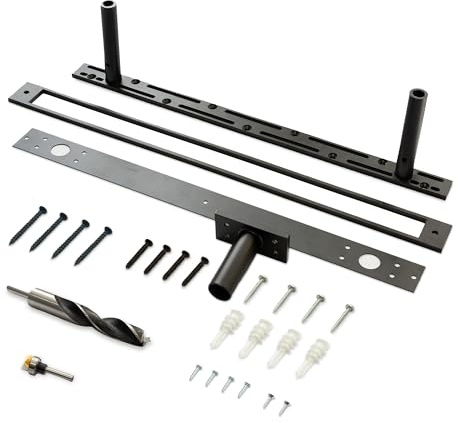 Heavy Duty Floating Shelf Bracket Kit - 18 Invisible Wall Mount, 150lb Capacity - Fireplace Mantel Support, Hidden No-Show Design with Installation Hardware