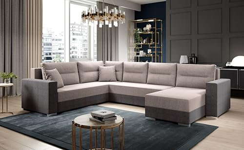 Generisch Sofa Couch Garnitur Sofagarnitur Captain U mit Schlaffunktion Wohnlandschaft