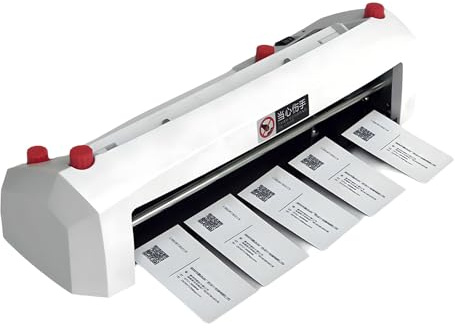 Taglierina per Biglietti da Visita, Taglierina Automatica 120-300G, Taglio Liscio e Veloce con Rilevamento Automatico avanti/Indietro, per Biglietti da Visita, Inviti, Iscrizioni 85X55mm