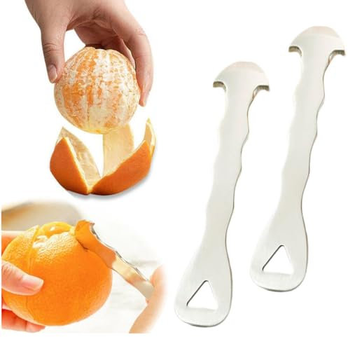 Sbucciatore per arance, in acciaio inox, per arancia, agrumi, pompelmo, strumento di rimozione per affettare arance, accessorio da cucina