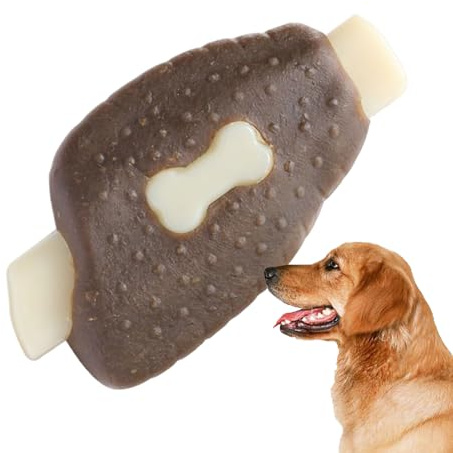 Genérico Juguetes Masticables para Perros | Juguetes de Alta Resistencia para Perros Medianos y Grandes - Productos Interactivos de Carne de Res para Limpieza y Resistencia a Mordidas -