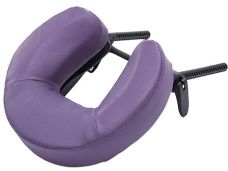 FashionCha Reposacabezas para Camilla de Masaje Cabezal para Cama de Masajes con Soporte Facial Y Almohada de Reemplazo con Gran Abertura para Confort Adecuado, Violeta