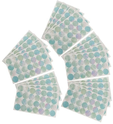 OSALADI Adesivi Rinforzo per Fori Rotondi, Etichette Adesive per Carta da Rilegatura, 20 Fogli Decorativi per Raccoglitori, Protezione Perforazioni per Ufficio, Scuola e Casa
