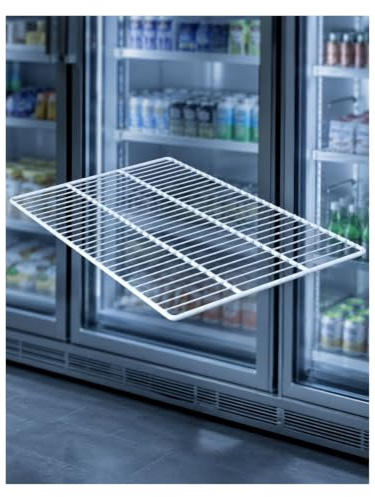 Clayette Grille Frigo Congélateur, Étagère pour Vitrine Réfrigérée | Acier carbone revêtu，Sans montage requis，Usage domestique et commercial，Compatible frigo congélateur(52x40 cm)