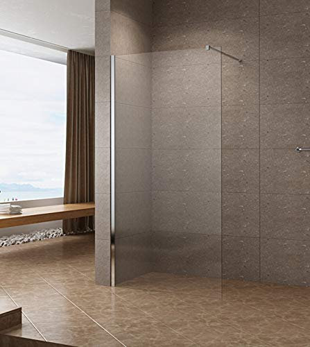 AQUABATOS® 90x200cm Walk In Dusche 10mm Duschwand Glas Duschabtrennung Duschtrennwand Glastrennwand Glaswand mit NANO Beschichtung
