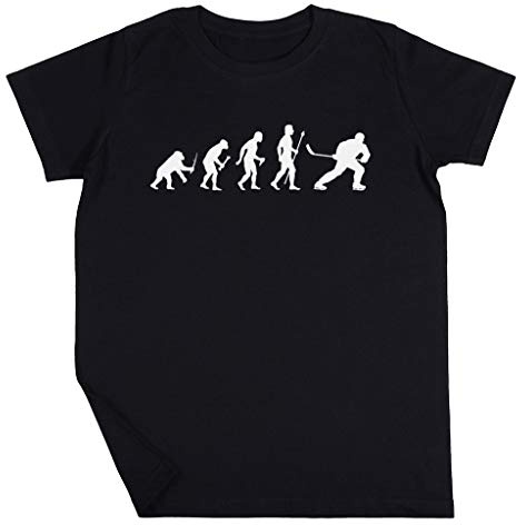 Ice Hockey Evolution Pojke Flicka Unisex Svart Kortärmad T-shirt Barn Svart T-Shirt