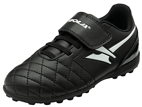 Gola Chaussures de Football Rey 2 Vx Qf pour Enfant - Noir - Noir/Blanc, 24 EU
