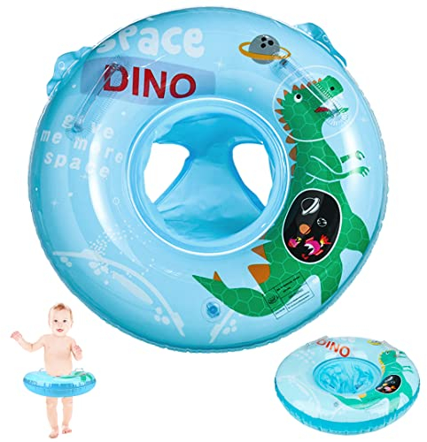 Schwimmring Baby, SWPEED Baby Schwimmring ab Verstellbare Aufblasbare Baby Schwimmhilfen, Helfen Baby Lernen Schwimmen und zu Treten für Kinder im Alter von 3 bis 72 Monate (Blau 50cm)