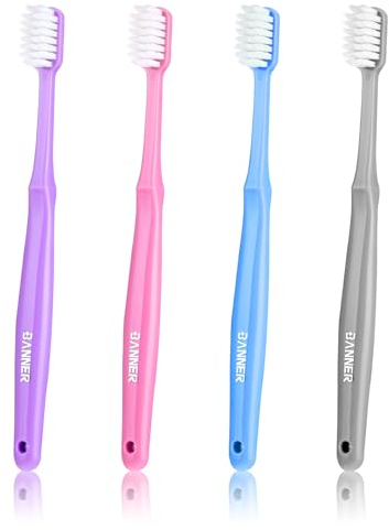 WLLHYF Spazzolino da denti morbido per adulti con micro setole extra morbide Spazzolino da denti manuali sbiancante per donne e uomini Pulizia delicata Proteggere la salute delle gengive sensibili,