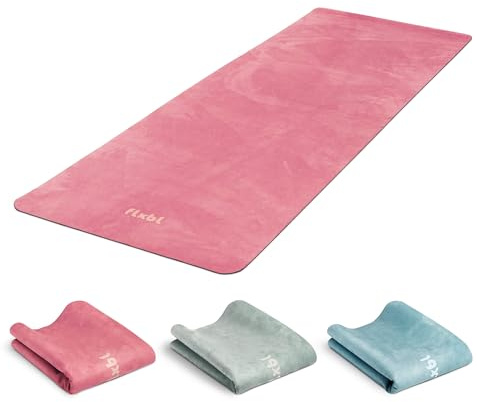 FLXBL Travel Yoga Mat and Top Layer - Thin, Light, Foldable and Washable (Earth)