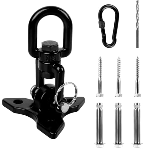 Awroutdoor Ganchos de Techo, Kit de Soporte Techo y Pared de Acero Inoxidable con Pernos y Anclajes para Hamaca Yoga Saco Boxeo Columpios Sillón, Capacidad de 450KG