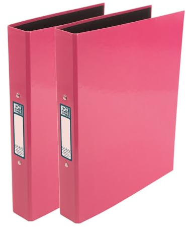 Oxford Premium A4 ringpärmar, 40 mm mappar, rosa (2-pack)