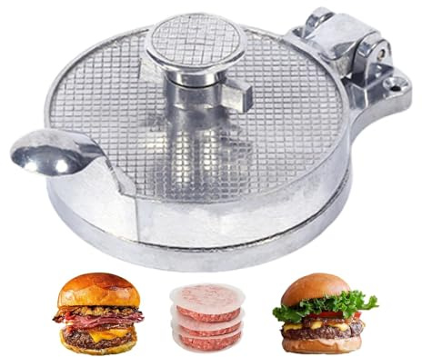 Gvblkq Hamburgare patty form, kötnos grönsakshamburgare tillverkare med halkfritt handtag – hamburgare patty press, aluminiumlegering kökstillbehör för grill grillgaller grill