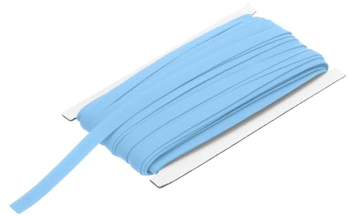 Kvartsman 2/5 tum snedband, sömband, dubbelfals, avskjutningsband, polyester kontinuerlig sömnad, tillbehör, kantband för sömnad, gör-det-själv, fållar, quiltning, hantverk (ljusblå 25 yards)