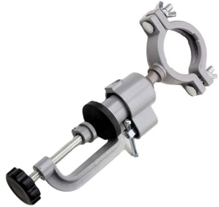 Tornillo de banco giratorio multiposición con soportes para taladros, abrazadera de acero resistente para proyectos de manualidades de carpintería de metal y madera