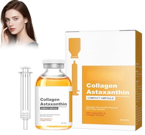 Colágeno Astaxantina Ampolla Lifting, Facial Serum, Astaxantina Colágeno Gel Ampolla, Reduce Las Líneas De Expresión, Reafirma La Piel, Ilumina La Tez, Apto Para Todo Tipo De Pieles.