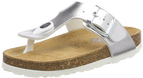 Lurchi Mädchen OTTIE Zehentrenner, Silber (Silver Metallic 39)