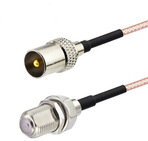 DVB-T2 ATSC TV HDTV Tuner Antenna Adapter Cable F Type to PAL Cable 10 feet USA Shipping