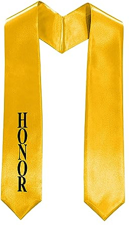 TngHui Printed Honor Graduation Stole Gold Classic Unisex Adult 60