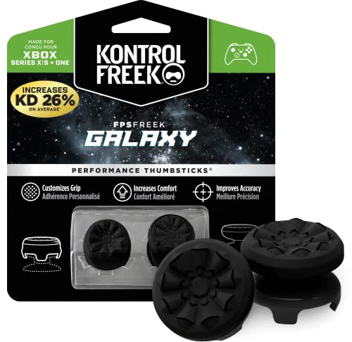 KontrolFreek FPS Freek Galaxy Black for Xbox One and Xbox Series X Controller | 2 Performance Thumbsticks | 1 High-Rise, 1 Mid-Rise | Black (Limited Edition)