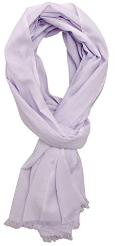Bovari Schal Damen aus 100% gekämmter Bio-Baumwolle - leicht, atmungsaktiv, dünn - Sommerschal in XL-Größe 180x70 cm (flieder)