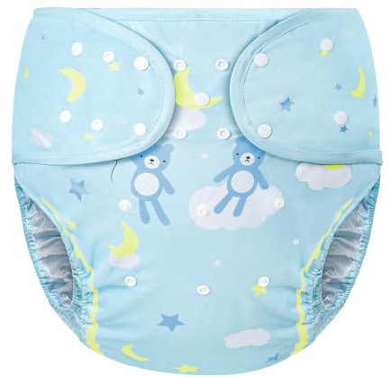 LittleForBig Waschbarer Verstellbarer Wiederverwendbarer Wasserdichter Stoffwindel Überhose Bezug für Erwachsene Einheitsgröße - Kleine Träume