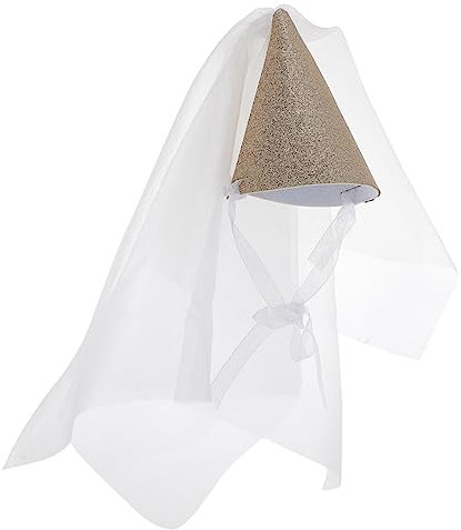 CIYODO Cappello A Cono in Tulle Per Bambina Cappellino Compleanno Decorativo Con Paillettes Per Feste Da Compleanno